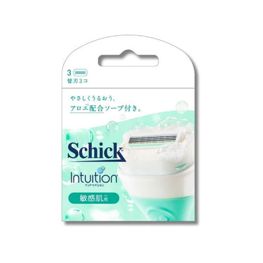 Shick Intuition Razor for Sensitive Skin (3 Replacement Blades)