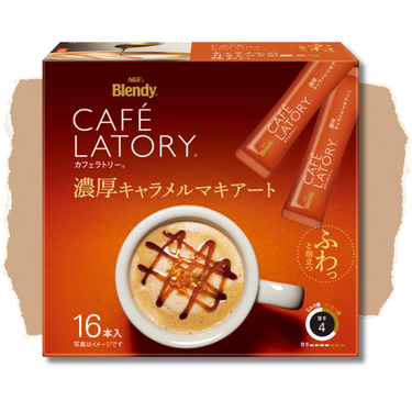 AGF Cafélatory Rich Latte Series Caramel Macchiato 16 sticks pack