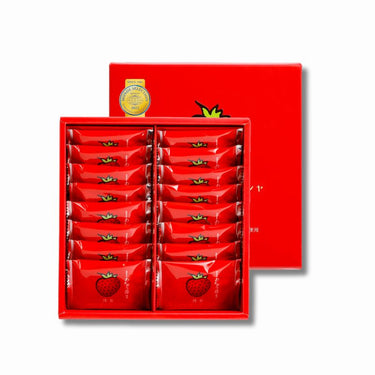 Hanahukudo Hakata Bright Red Strawberry Langue de Chat 16 pieces