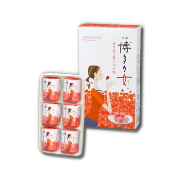 Nikakudo Hakata Woman Amaou Strawberry Milk Flavor 6 Pieces