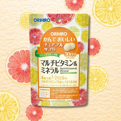 ORIHIRO かんでおいしいチュアブルサプリ マルチビタミン&ミネラル 120粒