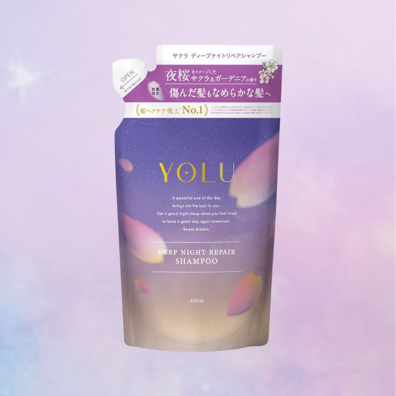 YOLU ディープナイトリペア サクラ＆ガーデニア 【期間限定】 シャンプー 350ml （詰替え用）