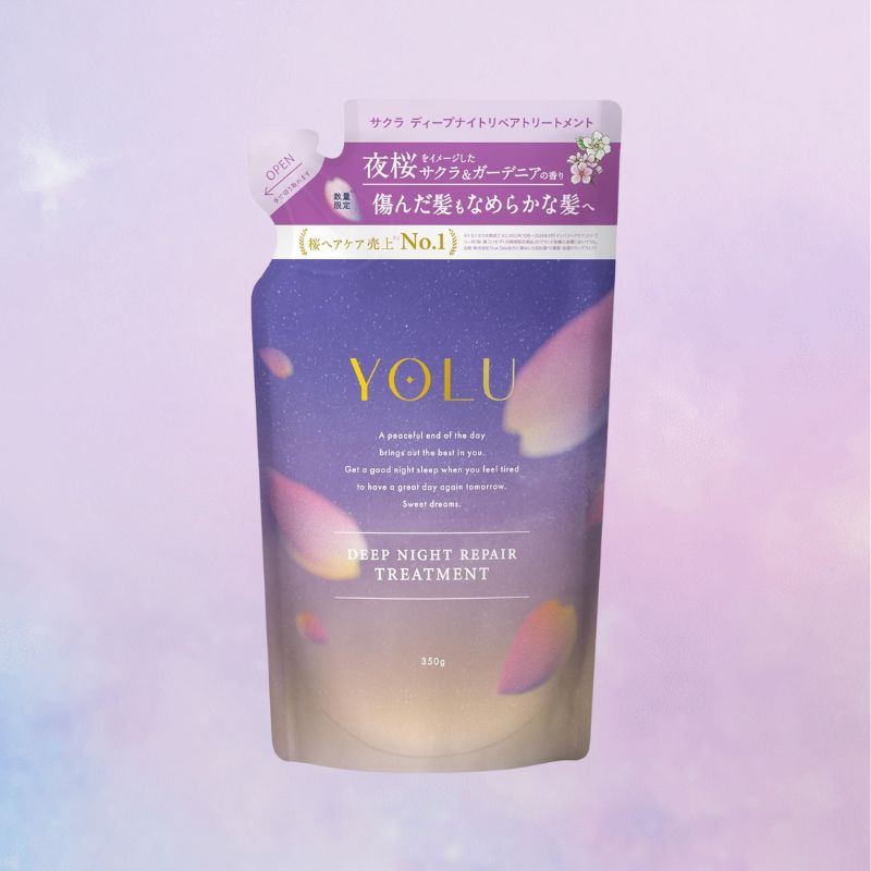 YOLU ディープナイトリペア サクラ＆ガーデニア 【期間限定】 トリートメント 350g （詰替え用）