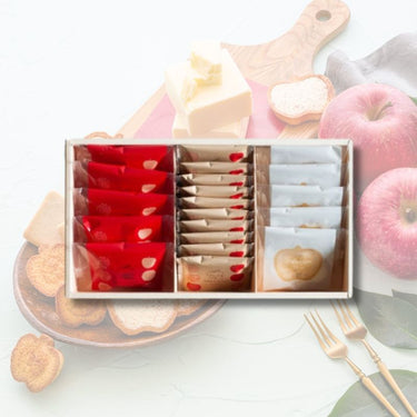 りんごとバター 3種ギフトセット Mサイズ 20個入(フィナンシェ 5個 / クッキー 10個 / チョコレートタルト 5個)