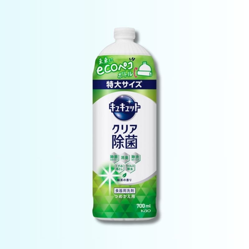 Kao キュキュット クリア除菌 緑茶の香り 700ml（詰替え用）