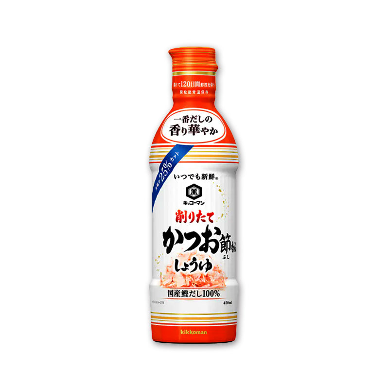 キッコーマン いつでも新鮮 削りたてかつお節 香るしょうゆ450ml