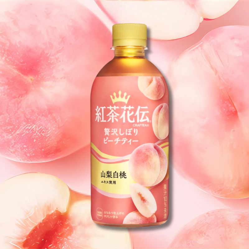 コカ・コーラ 紅茶花伝 シリーズ クラフティ― 贅沢しぼりピーチティー440ml