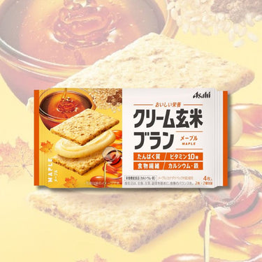 Asahi Cream Genmai Bran 2 pieces x 2 bags Maple