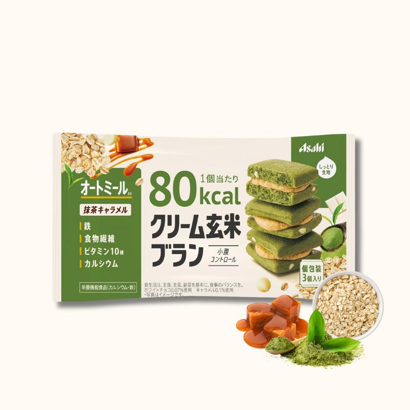 アサヒ クリーム玄米ブラン 80kcal 3個入 抹茶キャラメル